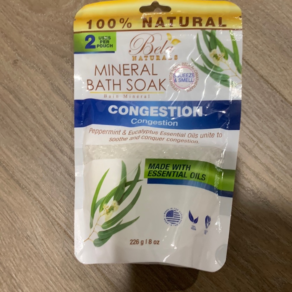 Never opened epsom salt for congestion